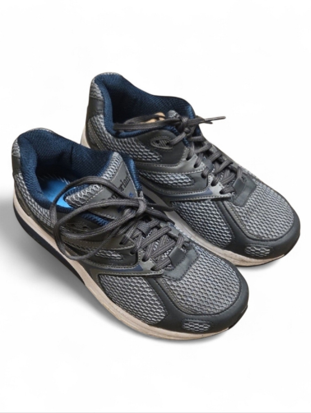 Cambrian Ultra grey and navy men's mesh walking sneakers designed for Comfort